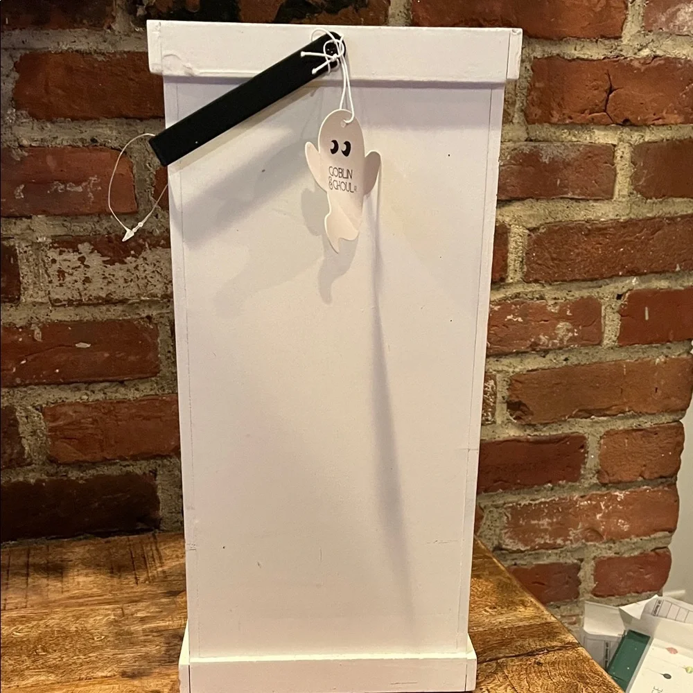 Goblin and ghoul Spooky White Lantern with Ghost Design